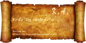 Krály András névjegykártya