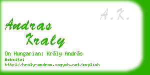 andras kraly business card